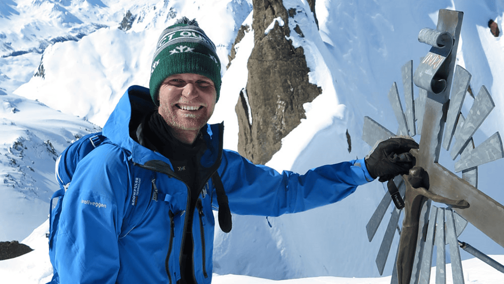 Hannes Heigenhauser am Gipfel des Kaltenberg am Arlberg © Hannes Heigenhauser